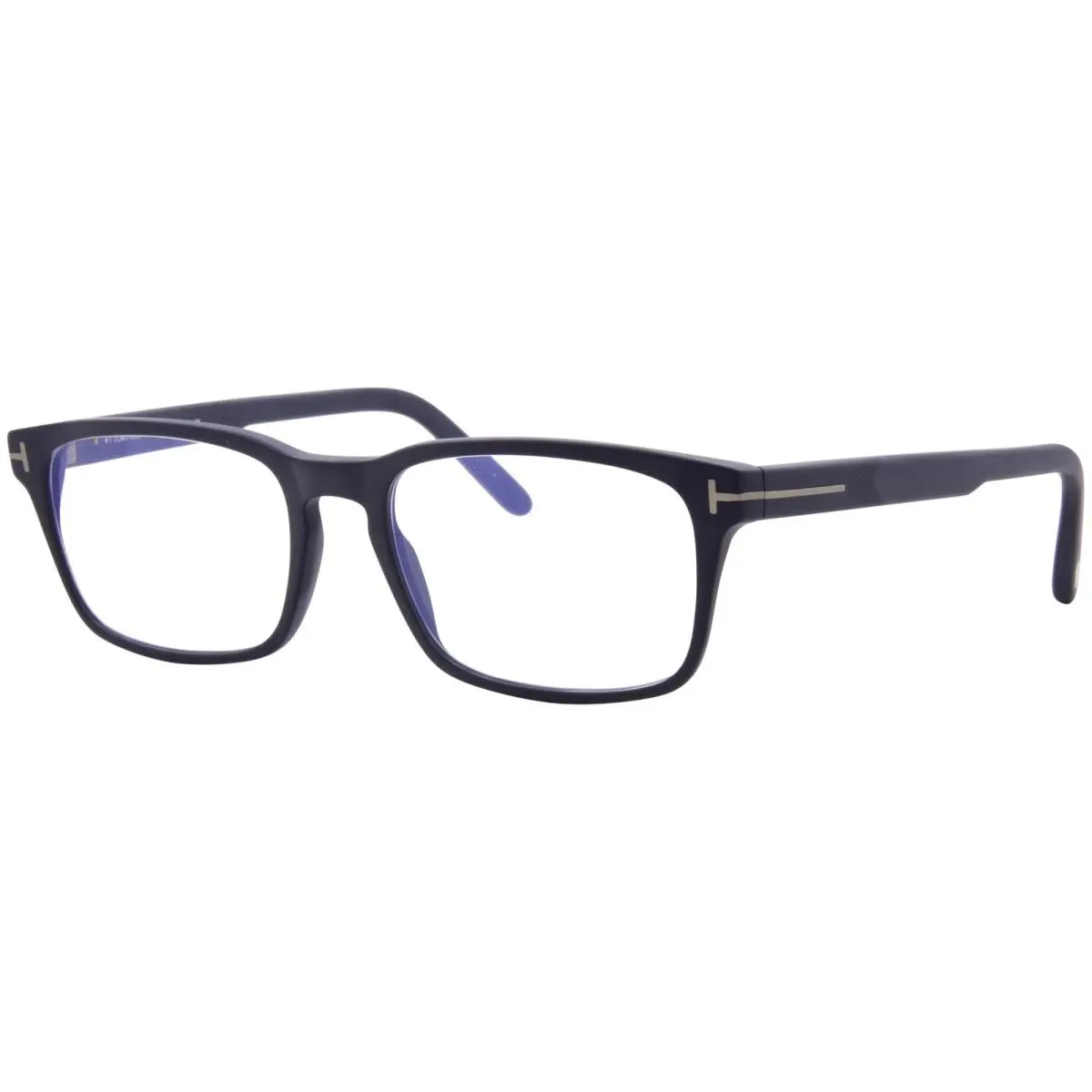 Tom Ford FT5938-B 091 Eyeglasses Men`s Matte Blue Full Rim Rectangle Shape 54mm