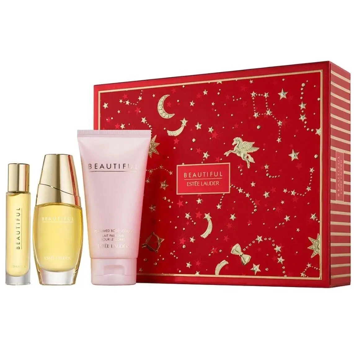Beautiful By Estee Lauder Gift Set Edp Spray 2.5oz + 0.2oz Body Lotion 2.5oz