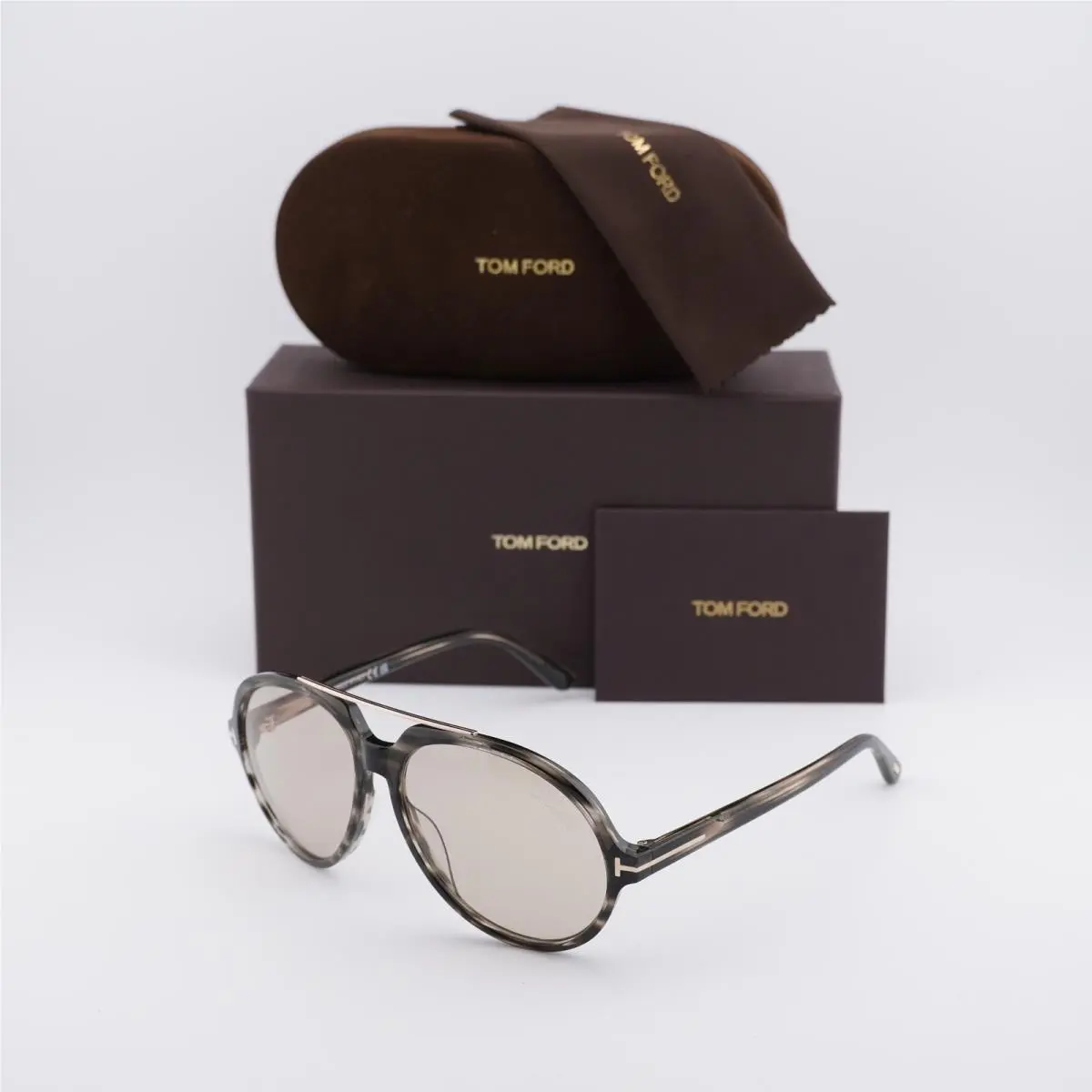 FT1210 56E Coloured Havana/brown Photochromic 59-14-140 Sunglasses by Tom Ford
