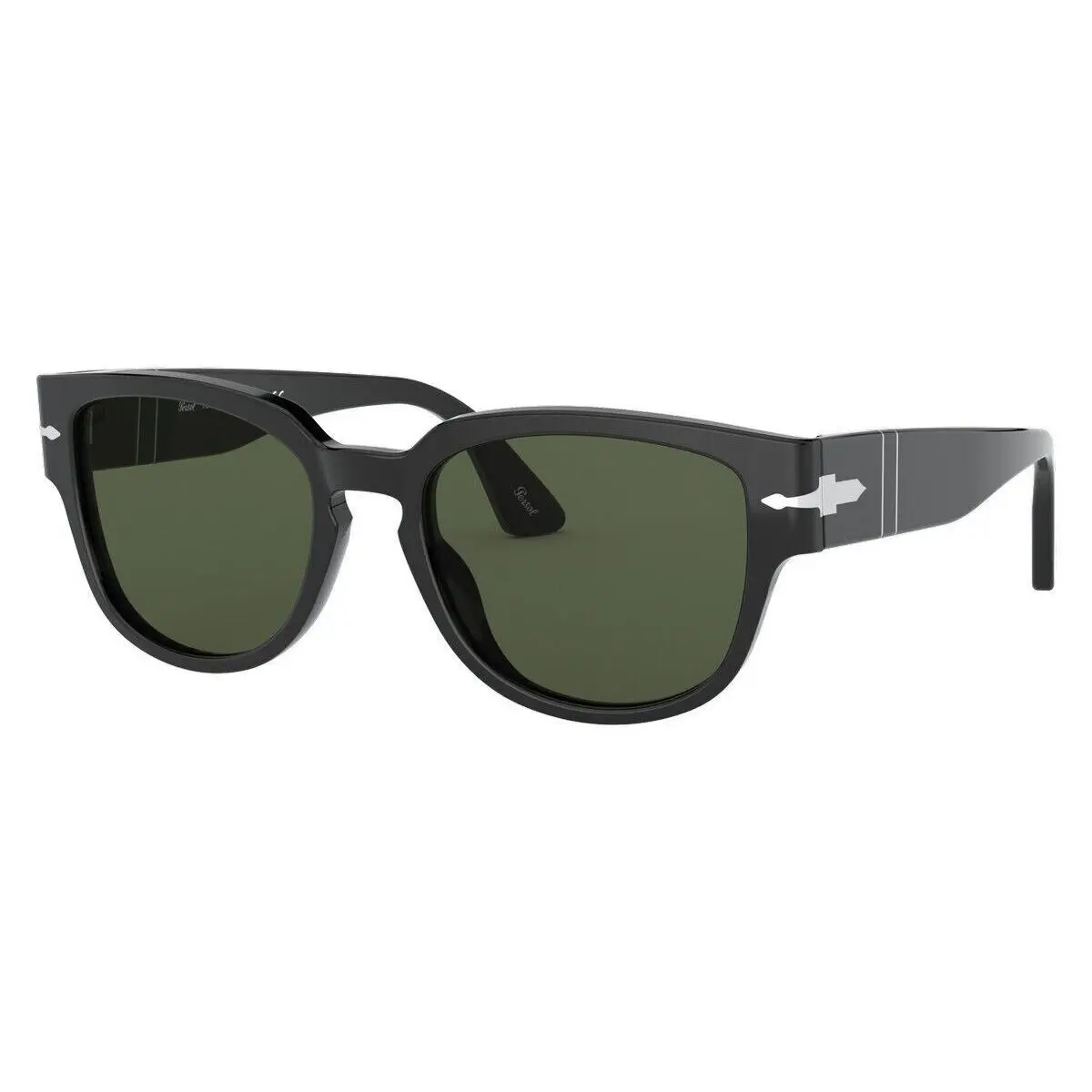 Persol Sunglasses PO3231S 95/58 54-19 Black Green Polarized - Made in Italy