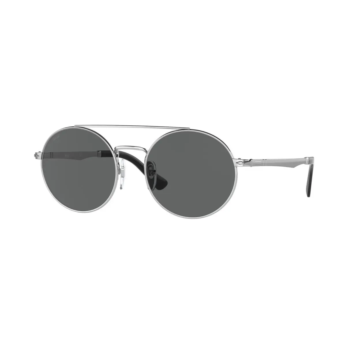 Persol PO2496S 518_B1 Round Silver Dark Grey 50 mm Unisex Sunglasses