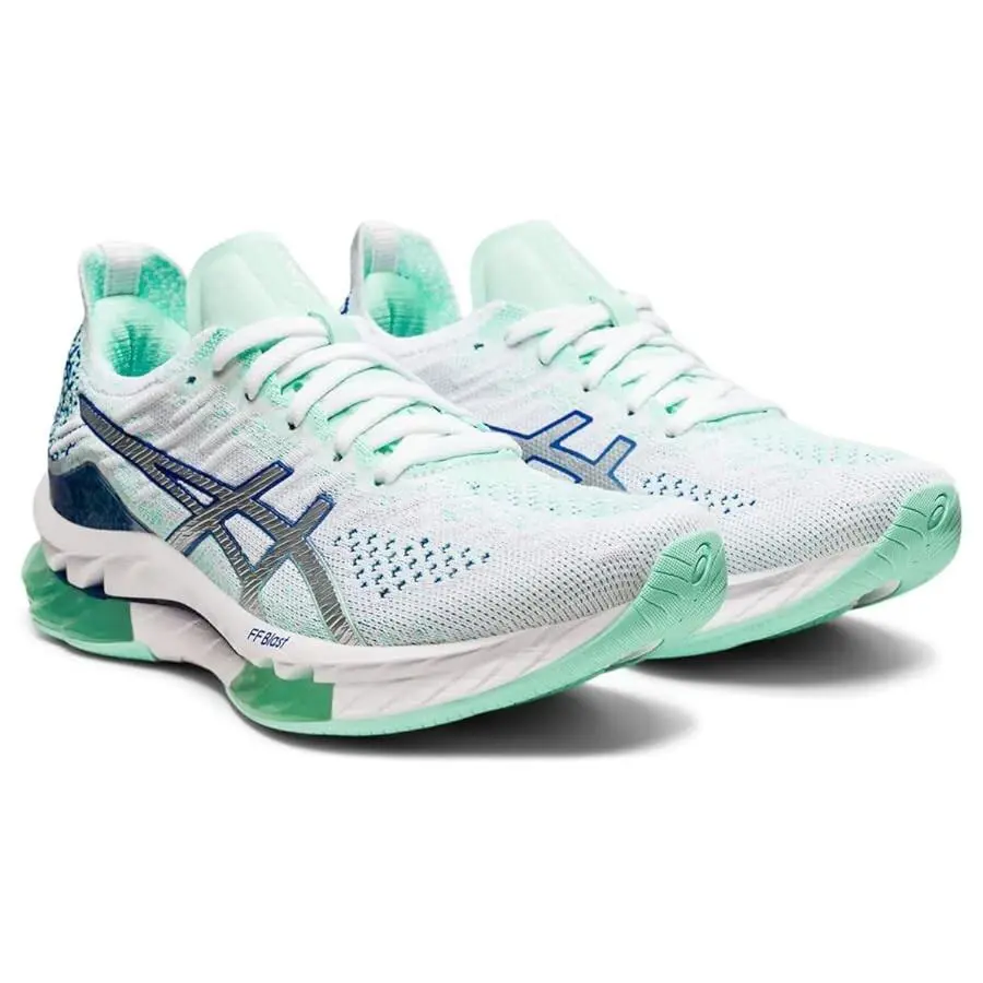 Asics Women`s Gel-kinsei Blast Running Shoes Size 5 B M White/pure Silver - White/Pure Silver