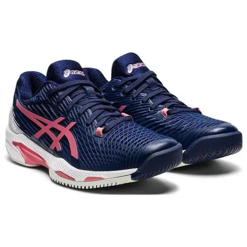 Asics Solution Speed Flytefoam 2 Tennis Shoes Peacoat/smokey Rose Size 9.5 - Peacoat/Smokey Rose