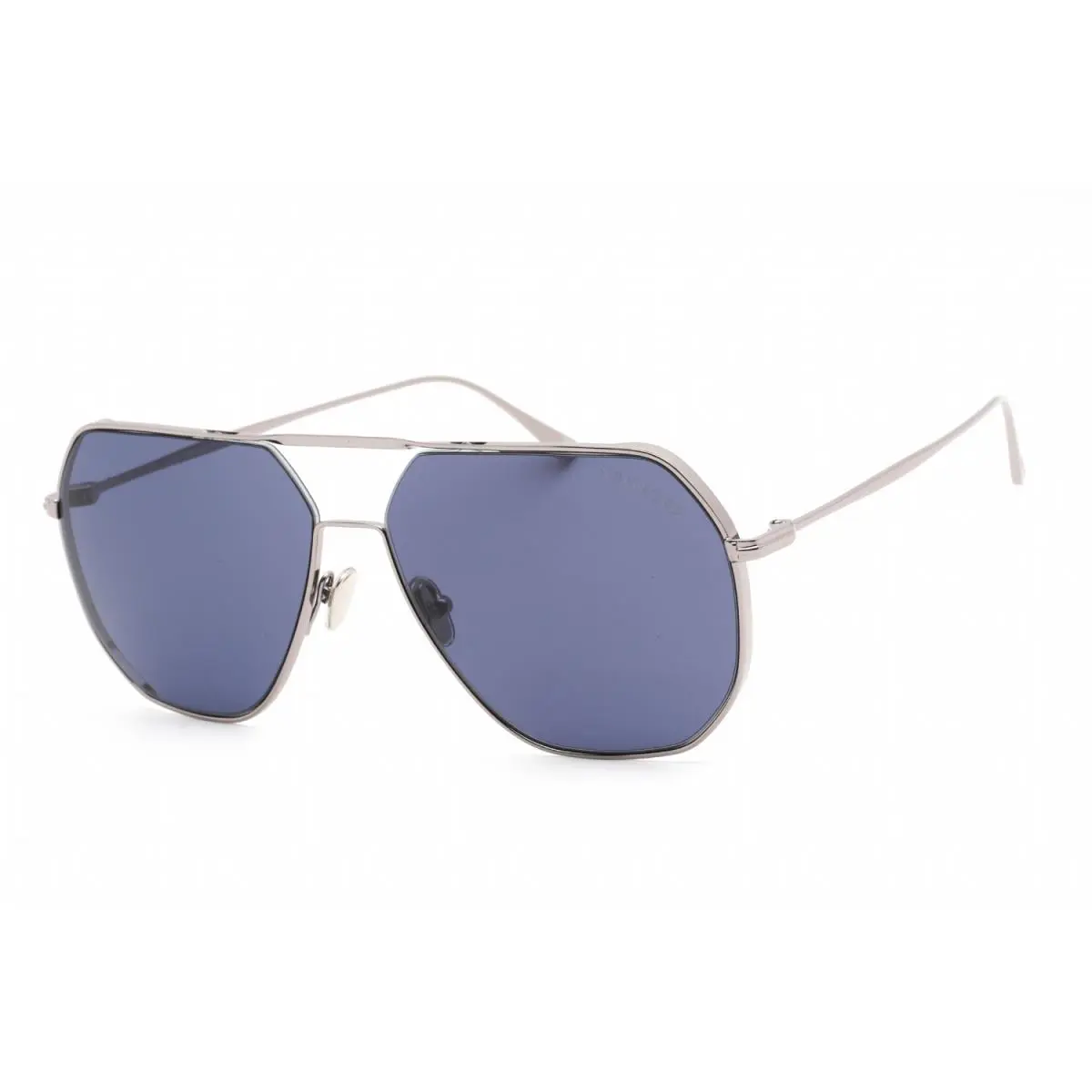 Tom Ford GILLES-02 FT0852 14V Sunglasses Ruthenium Frame Blue Lenses 61mm