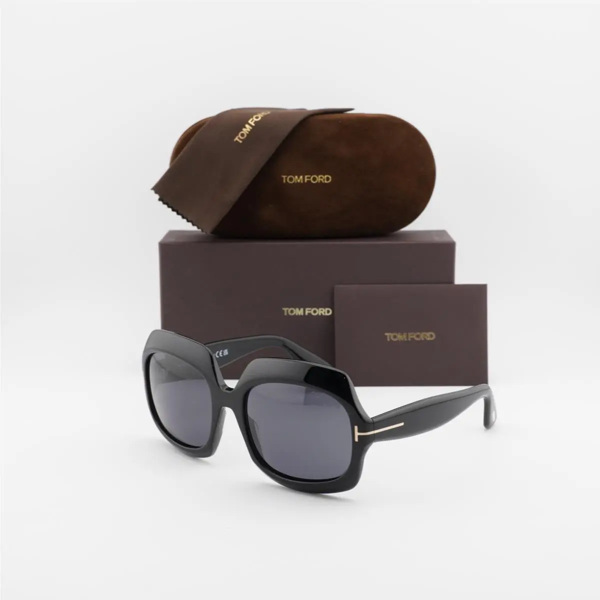FT1155 01A Shiny Black/smoke 60-20-135 Sunglasses by Tom Ford