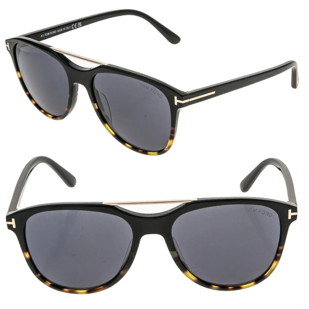 Tom Ford Damian 02 TF1098 05A Black Havana Aviator Sunglass 1098