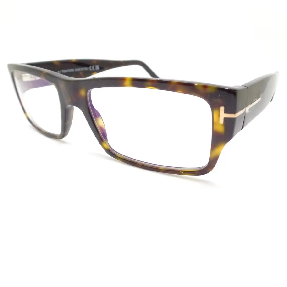 TF 5835 052 54mm Havana Blue Block Frames by Tom Ford
