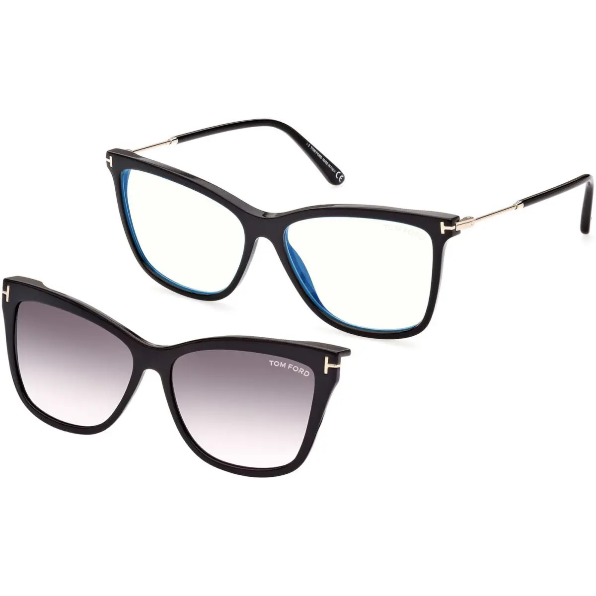 Tom Ford FT5824-B Shiny Black Shiny Black 001 Eyeglasses