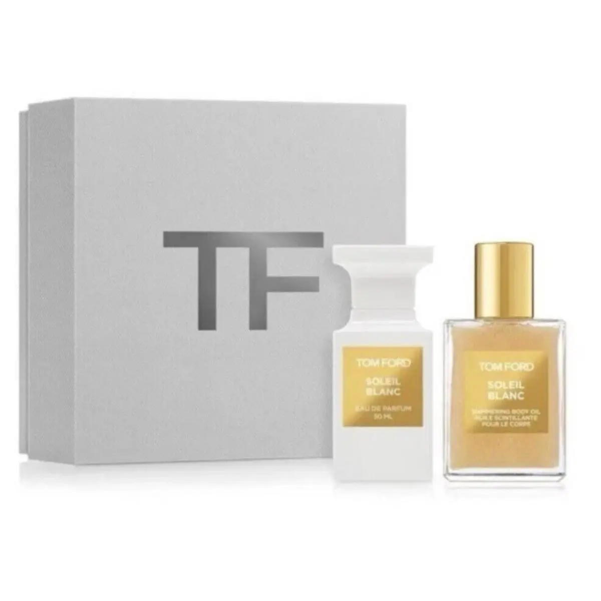 Tom Ford Private Blend Soleil Blanc Parfum and Shimemering Body Oil - Gift Set