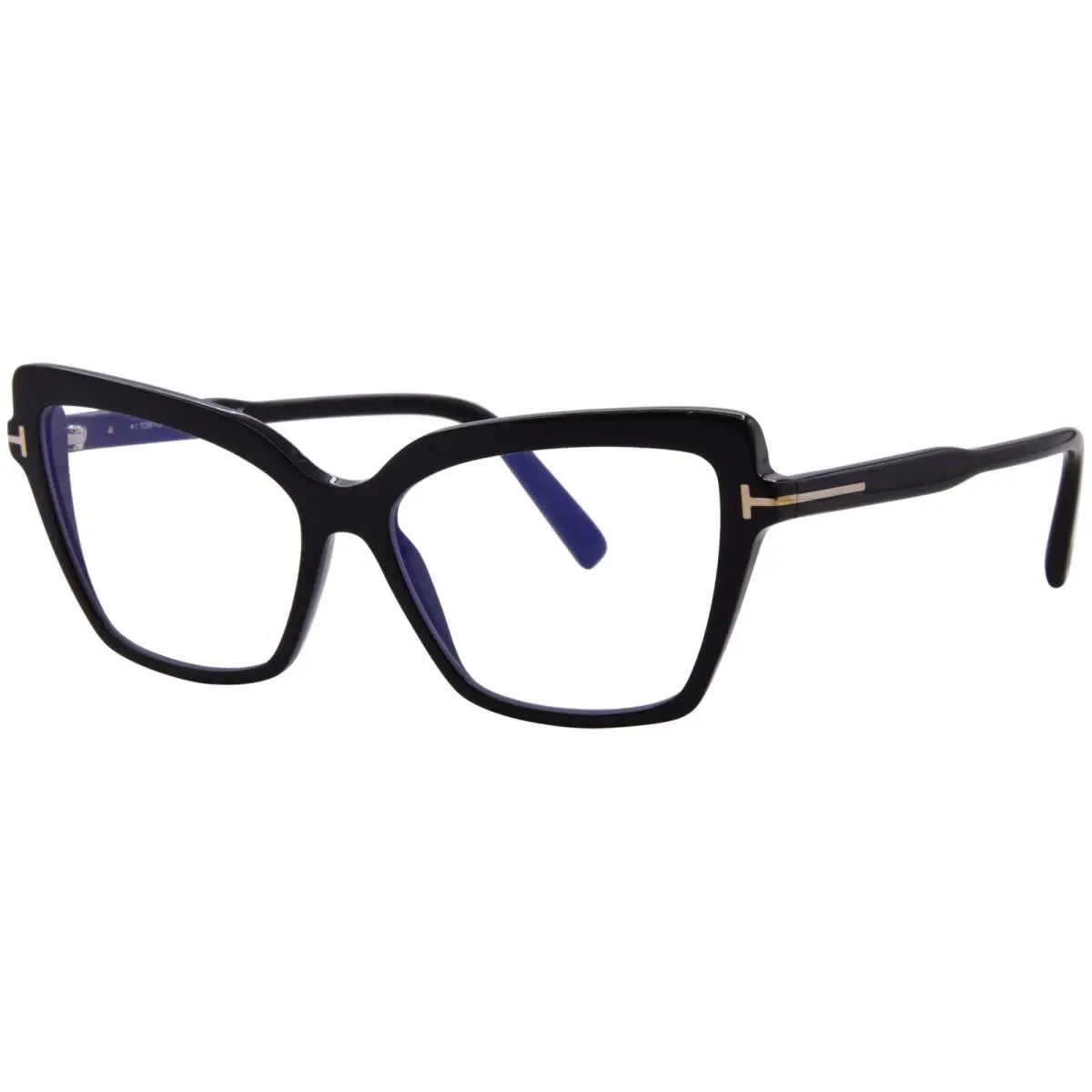 Tom Ford FT5948-B 001 Eyeglasses Frame Women`s Black Full Rim Cat Eye 55mm