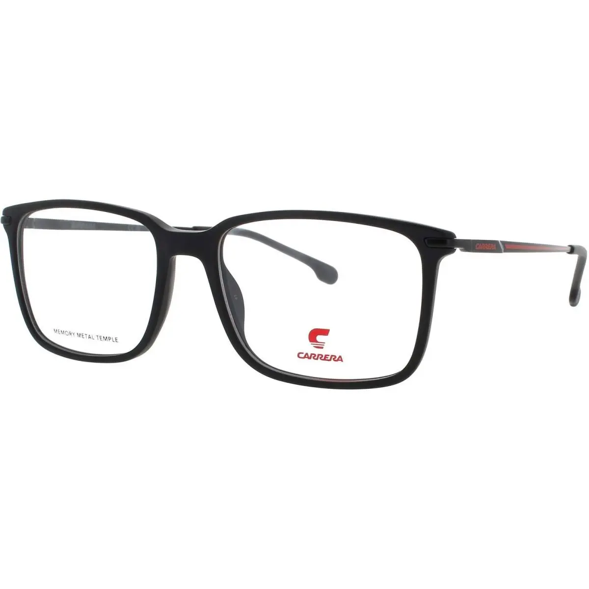 Carrera Men`s Eyeglasses Square Matte Black/red Acetate/metal Frame 8897 Blx