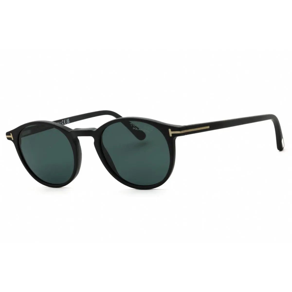 Tom Ford FT0539 02V Sunglasses Matte Black Frame Blue Polarized Lenses 48mm