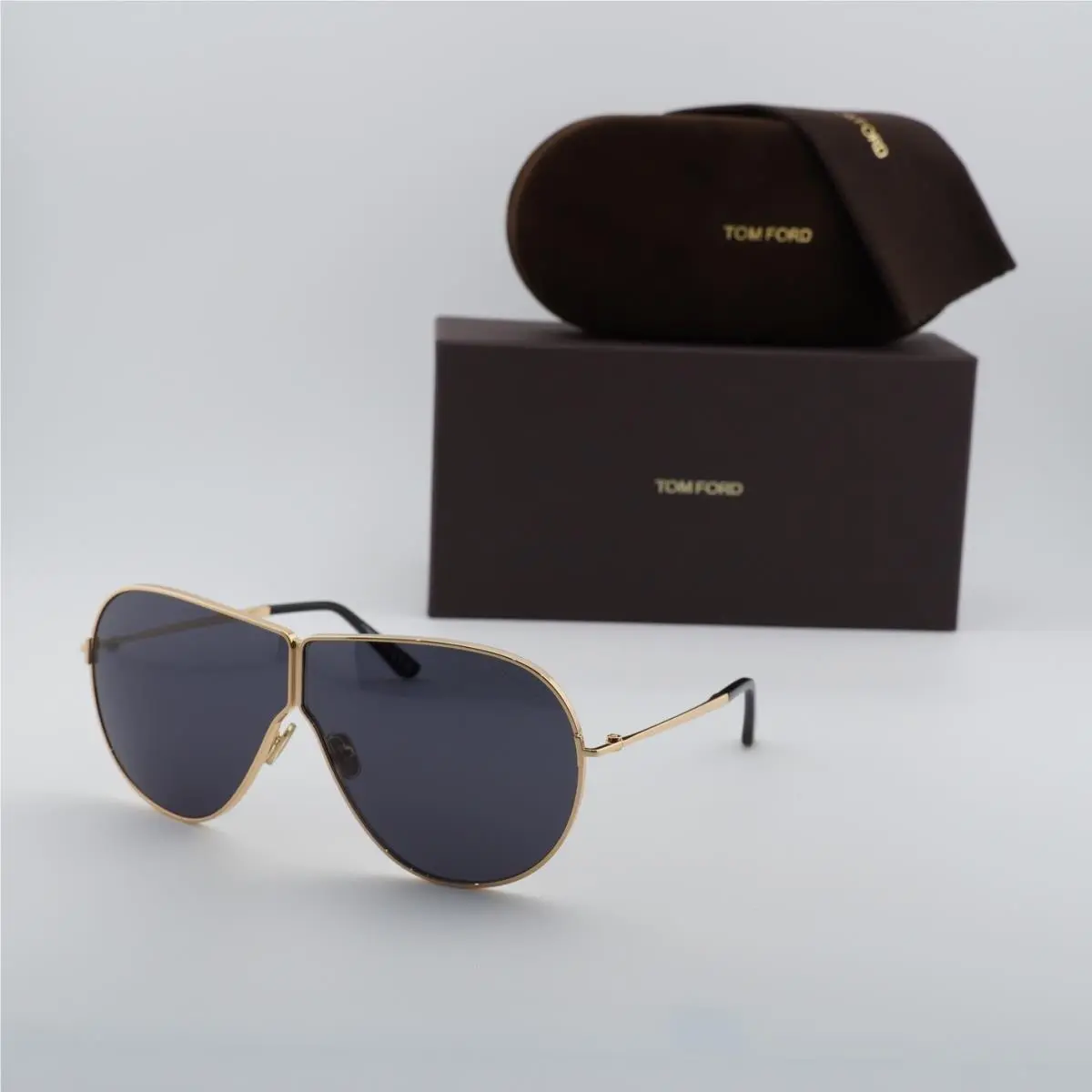 Tom Ford FT1158 30A Shiny Deep Gold/smoke 71-03-135 Sunglasses