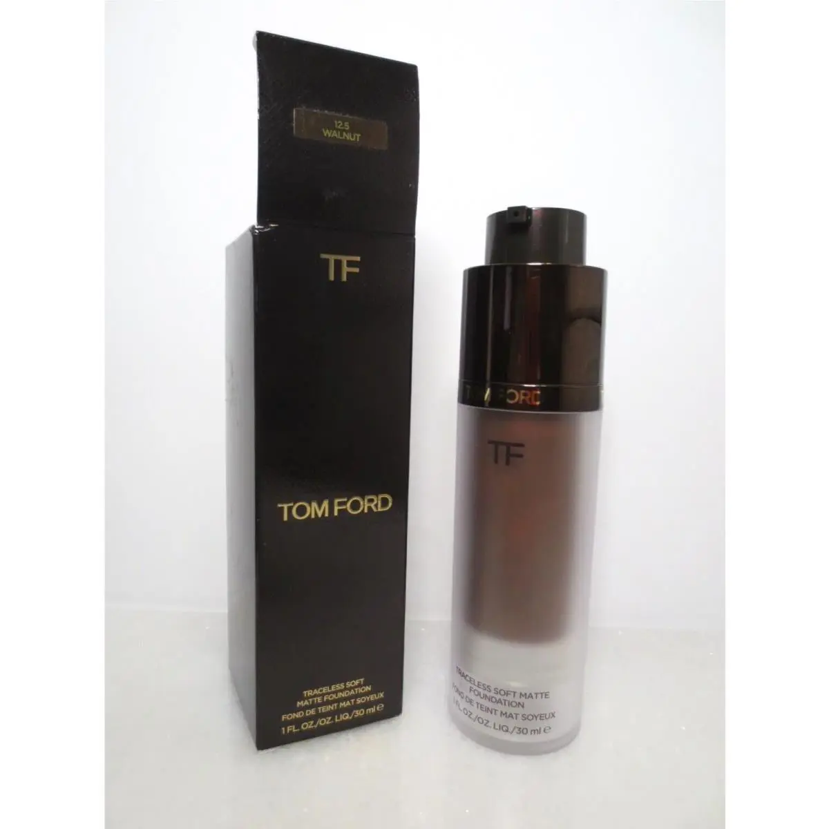 Tom Ford Traceless Soft Matte Foundation IN Shade 12.5 Walnut 1 OZ Boxed