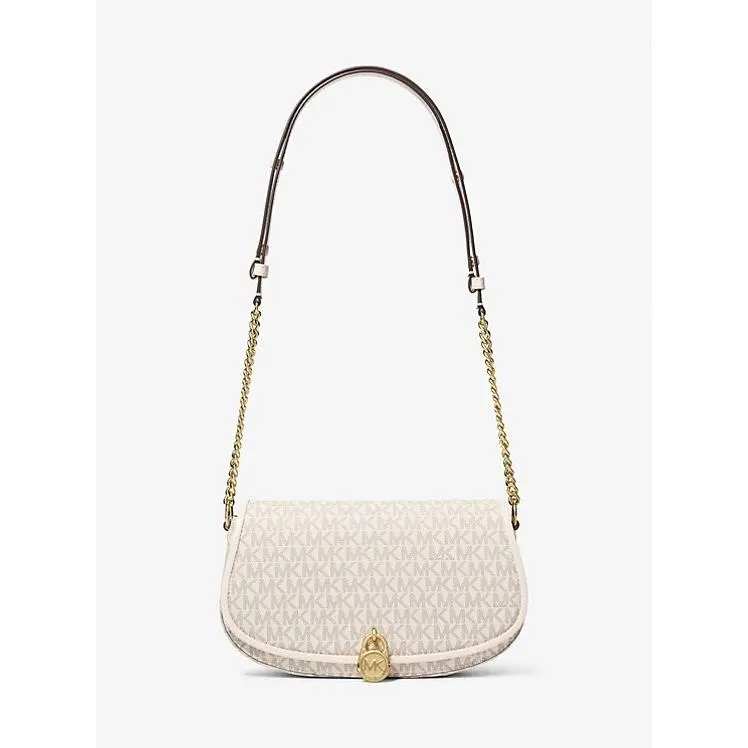 Mila Medium Signature Logo Messenger Bag by Michael Kors