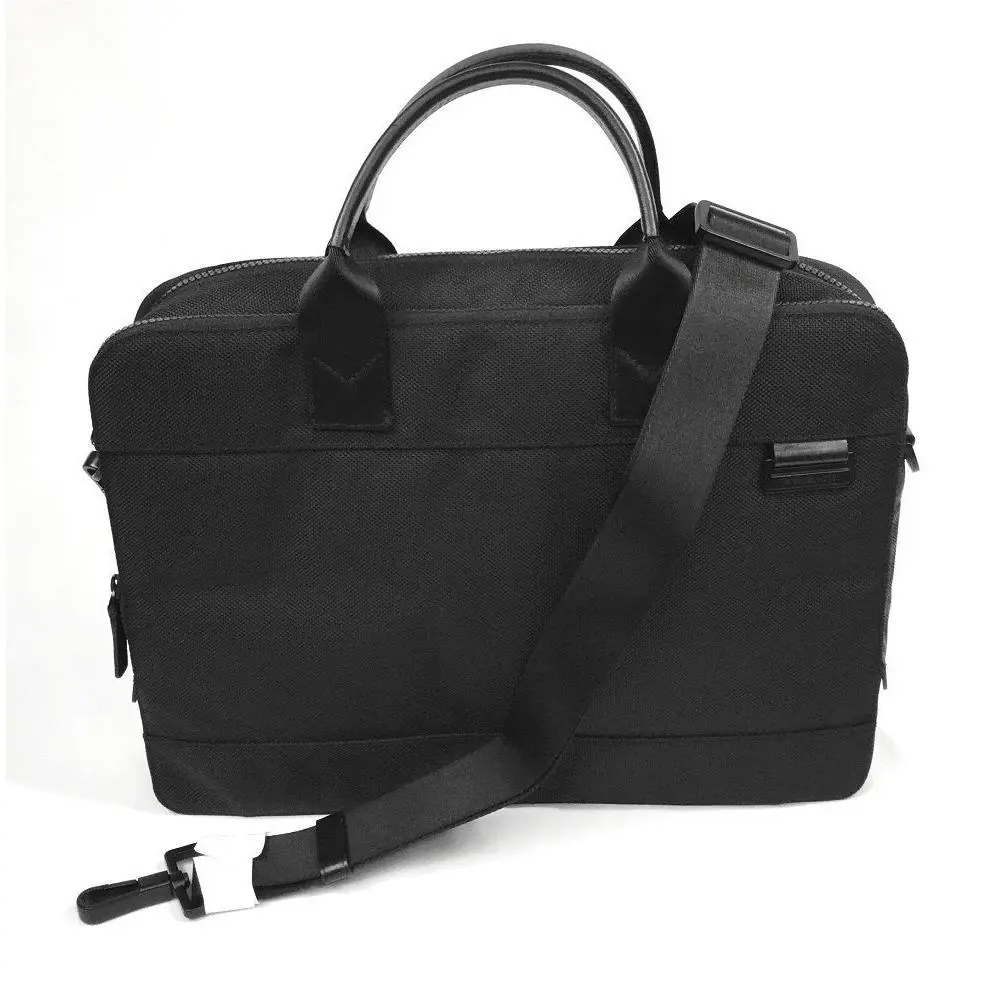 Michael Kors Men Black Durable Nylon Leather Large Travis Briefcase 37T6TVSA7C