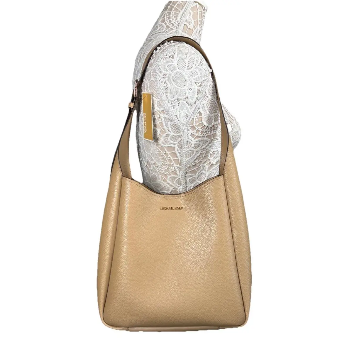 Michael Kors Birch Camel Tan Leather Hobo Shoulder Bag