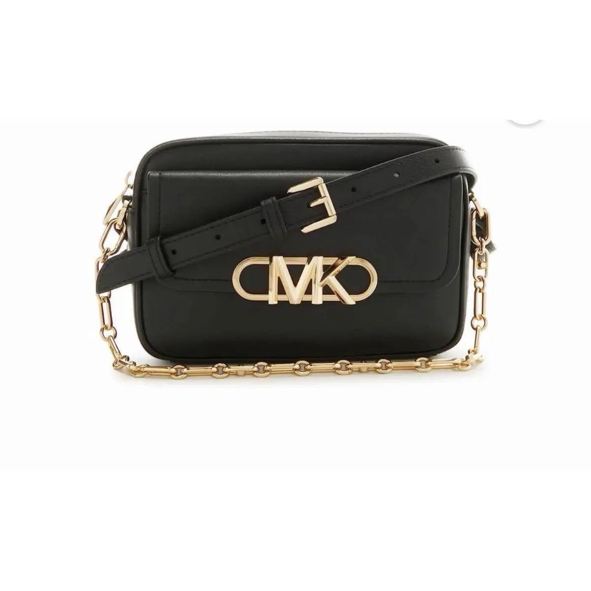 Michael Kors Parker Medium Chain Swag Camera Crossbody Black One Size 32F2G7PC8L - Exterior: Black, Hardware: Gold