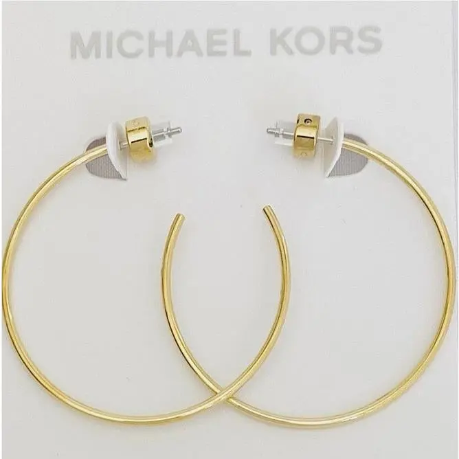 Cityscape Chains Gold-tone Hoop Earrings by Michael Kors