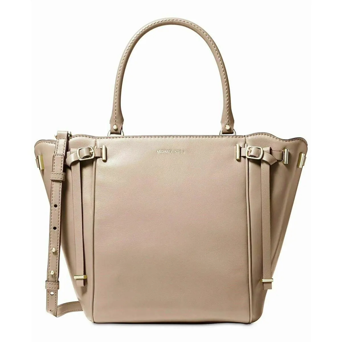 Michael Kors Large Tote Convertible Crossbody Amelia Truffle Leather