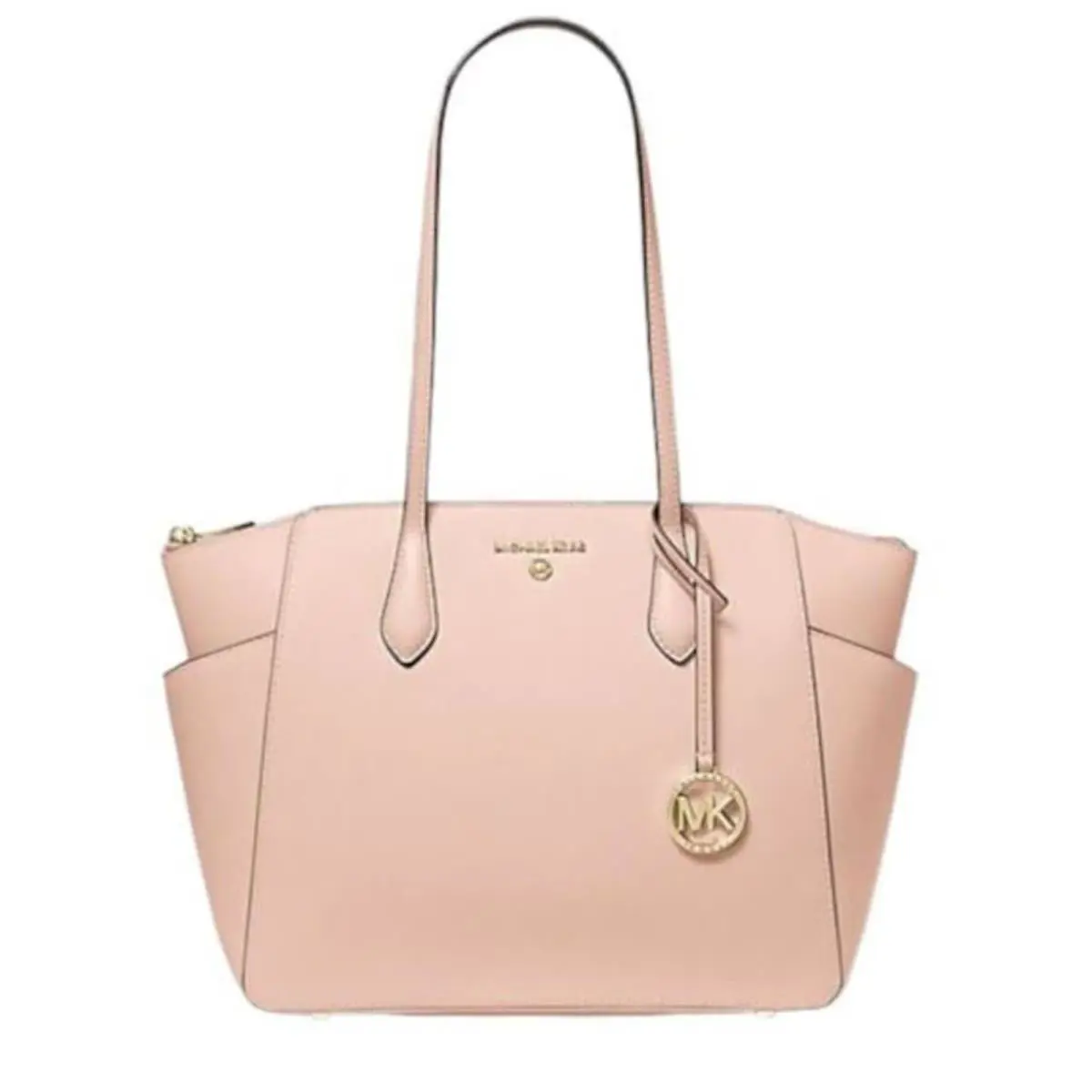 Michael Kors Marilyn Medium Top Zip Tote One Size Soft Pink 30S2G6AT2L-187 - Exterior: Softy Pink, Hardware: Gold