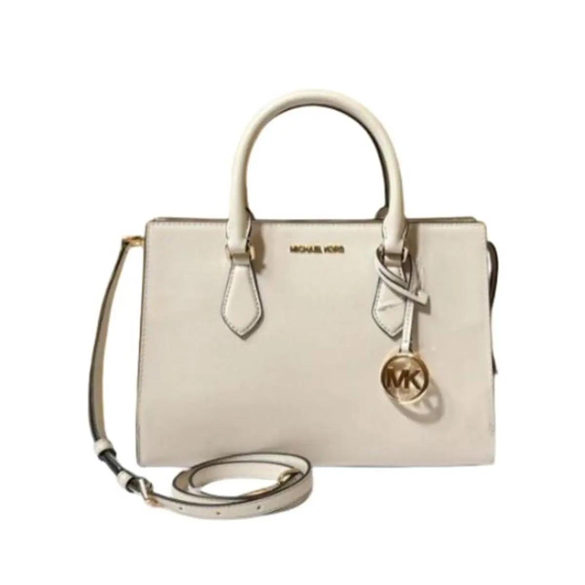 Michael Kors Handbag For Women Sheila Satchel Medium Light Cream Multi 35S3G8H