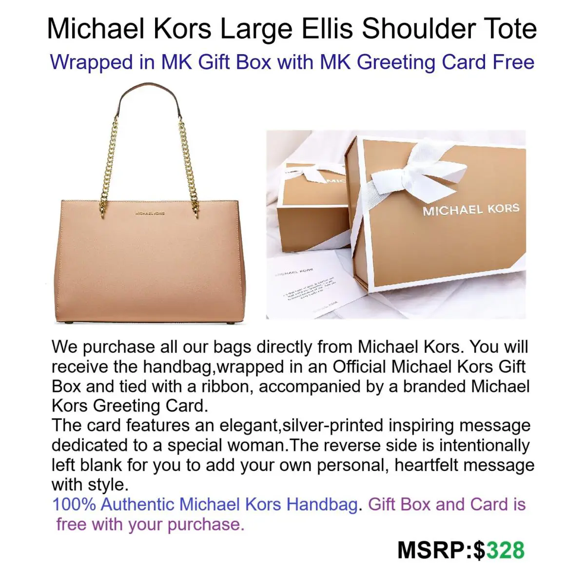 Kors Large Ellis Shoulder Tote Oyster
