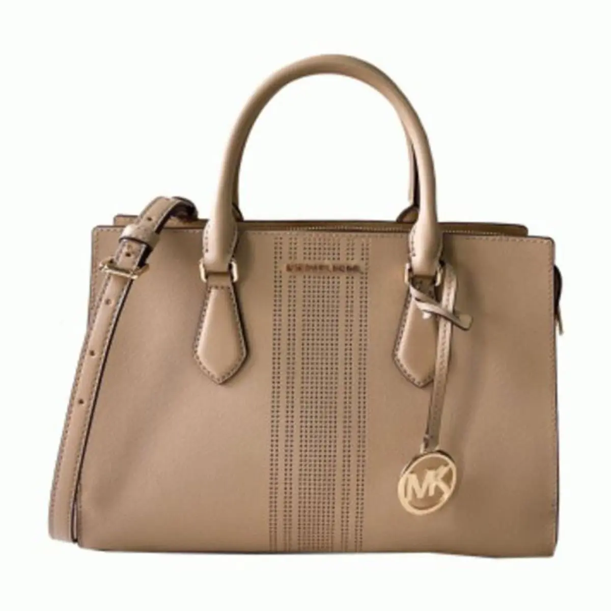 Michael Kors Sheila Medium Logo Crossbody Satchel Purse Bag Dark Raspberry - Exterior: NA