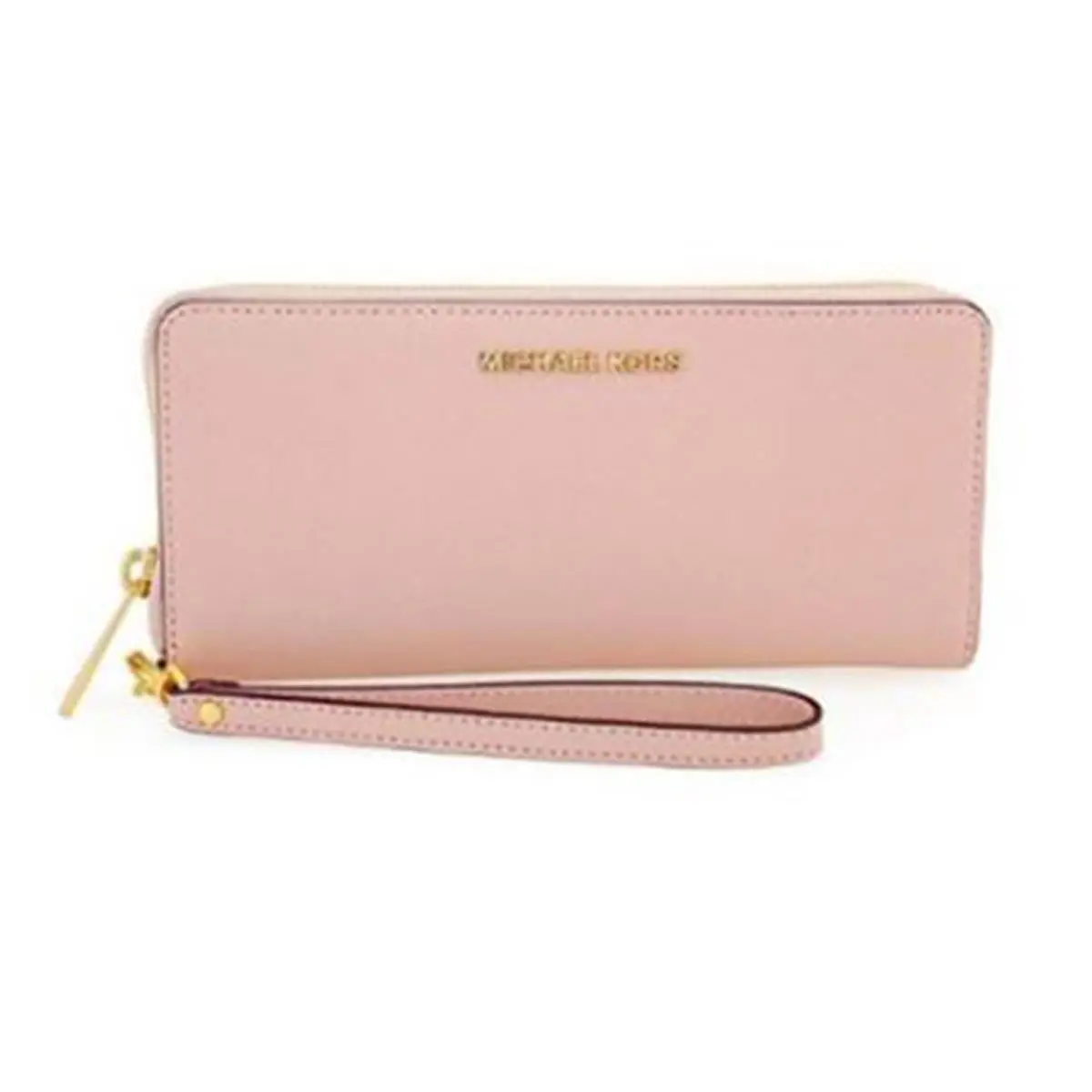 Michael Kors Jet Set Travel Leather Continental Wristlet Soft Pink 32S5GTVE9L-18