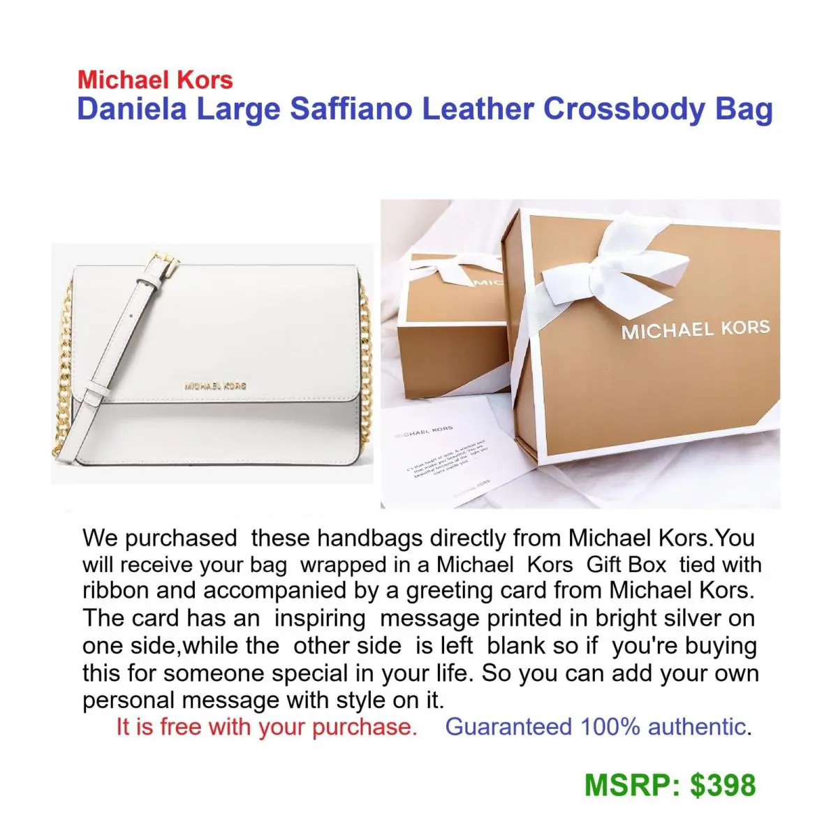 Michael Kors Daniela Large Saffiano Leather Crossbody Bag