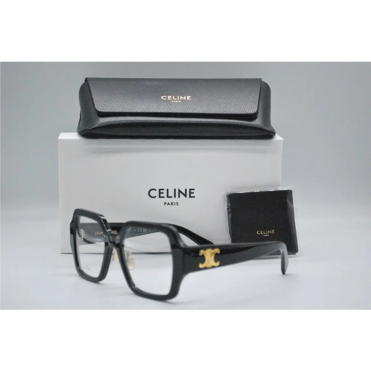 Celine CL50131F 001 Shiny Black Eyeglasses Frames 52-18