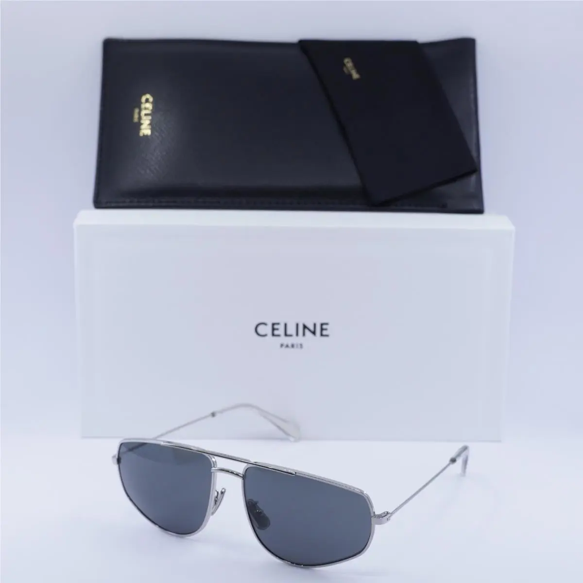 Celine CL40083U 16A Palladium/smoke 60mm 60-15-145 Sunglasses