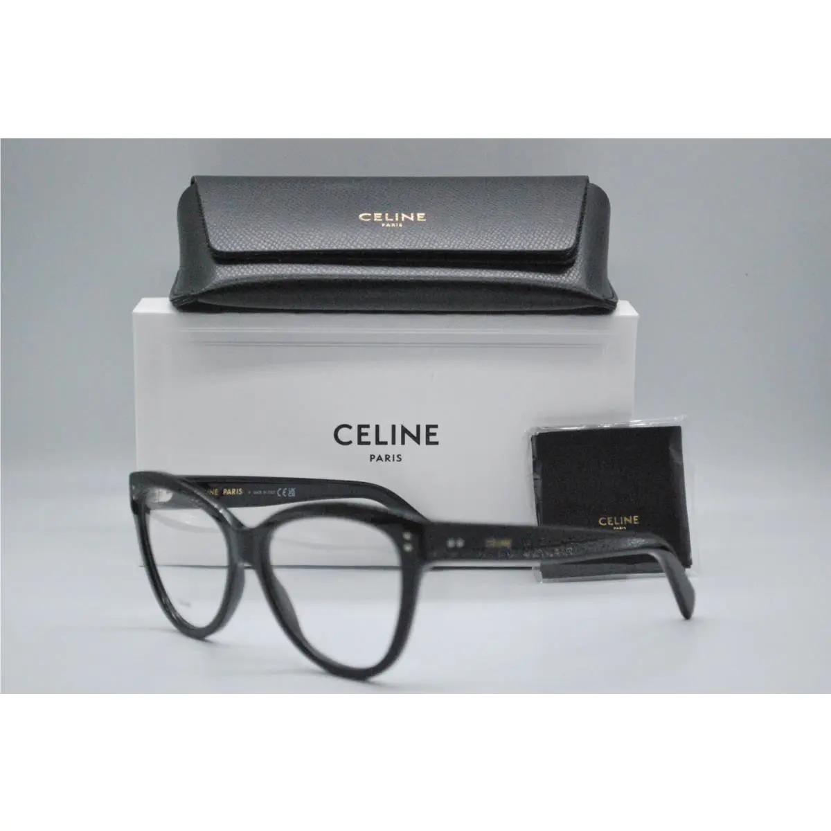 Celine CL50158I 001 Shiny Black Eyeglasses Frames 55-16