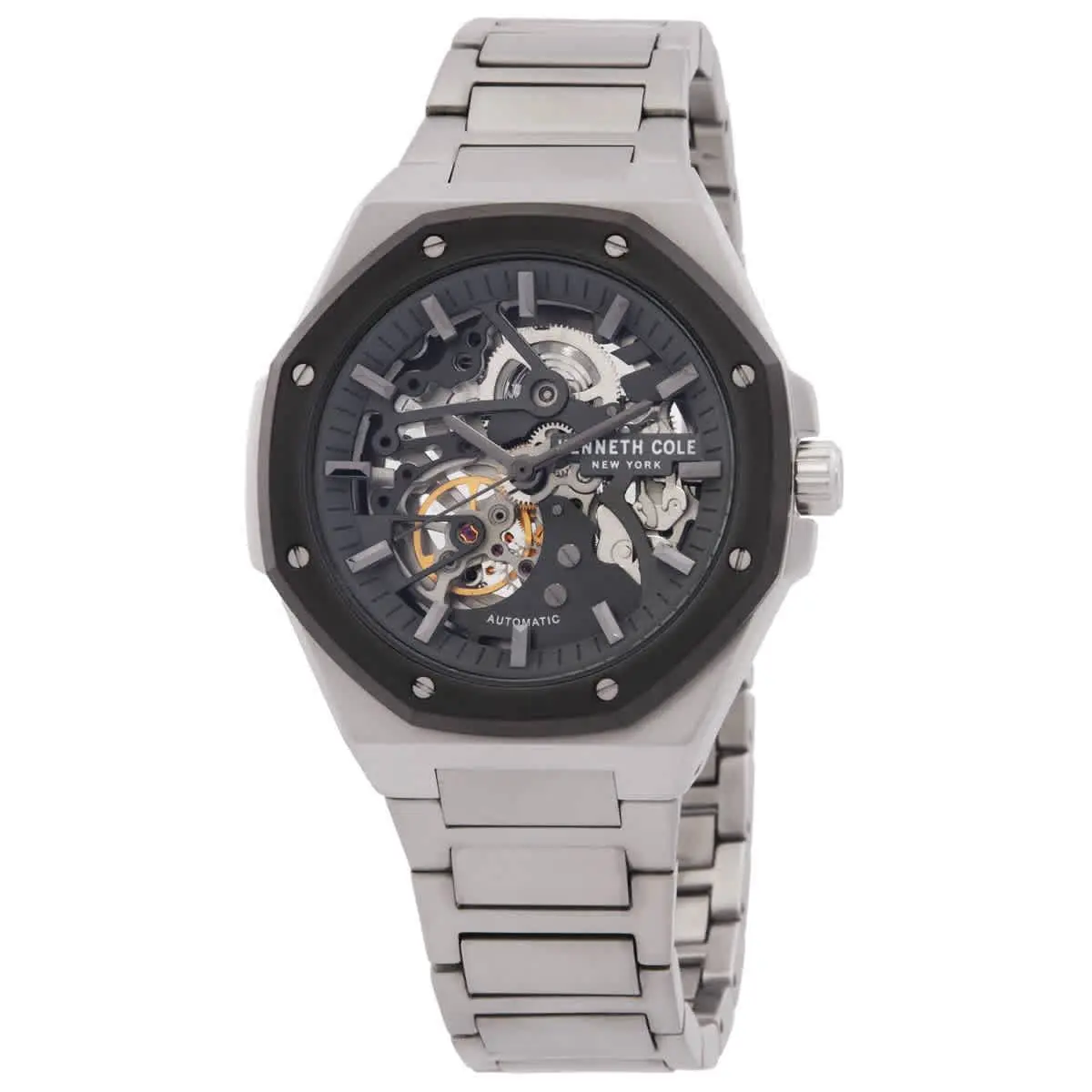 New York Automatic Skeleton Octagonal Men`s Watch KCWGY0058903 by Kenneth Cole