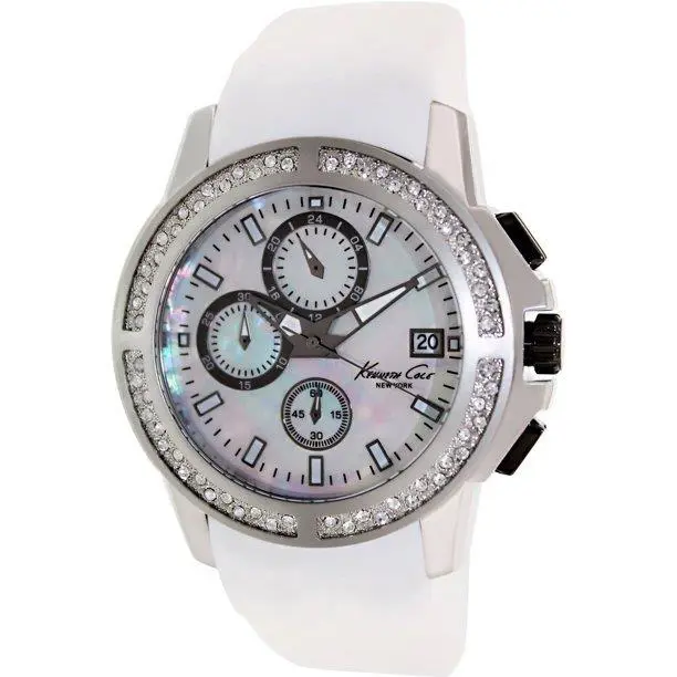 Kenneth Cole York White Silicone Chronograph Mens Watch KC2798