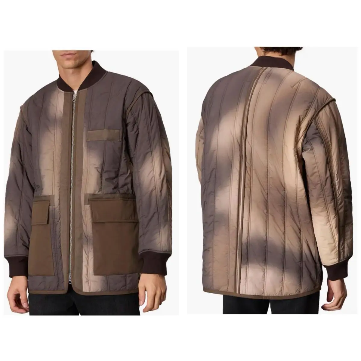 Rag Bone Delta Liner Jacket In Gravel Gradient Size: Large