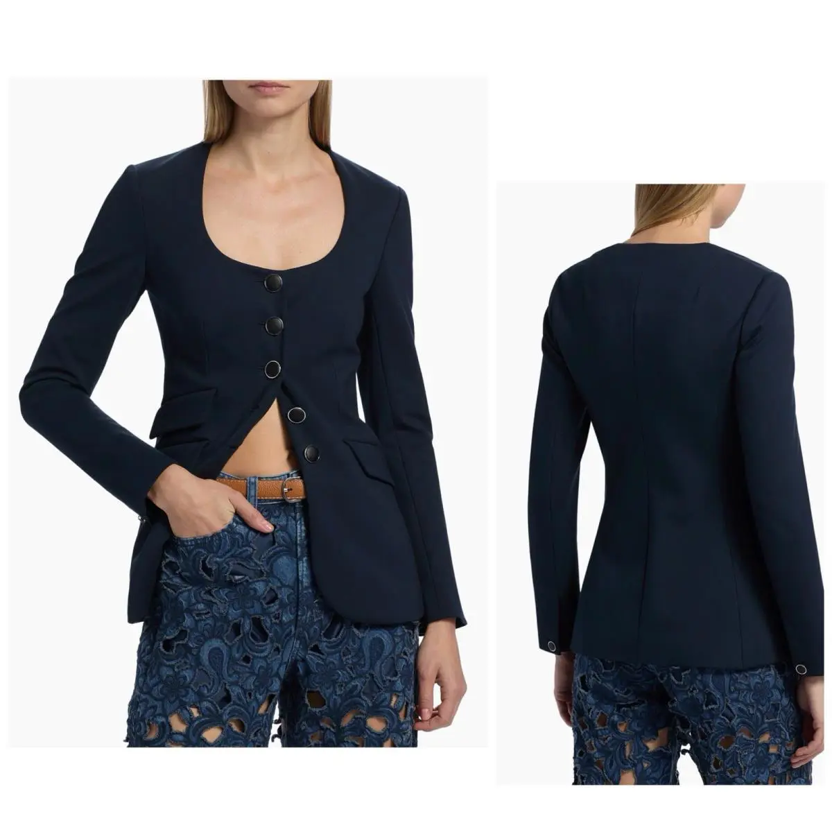 Rag Bone Roslyn Ponte Blazer In Salute Size: 00