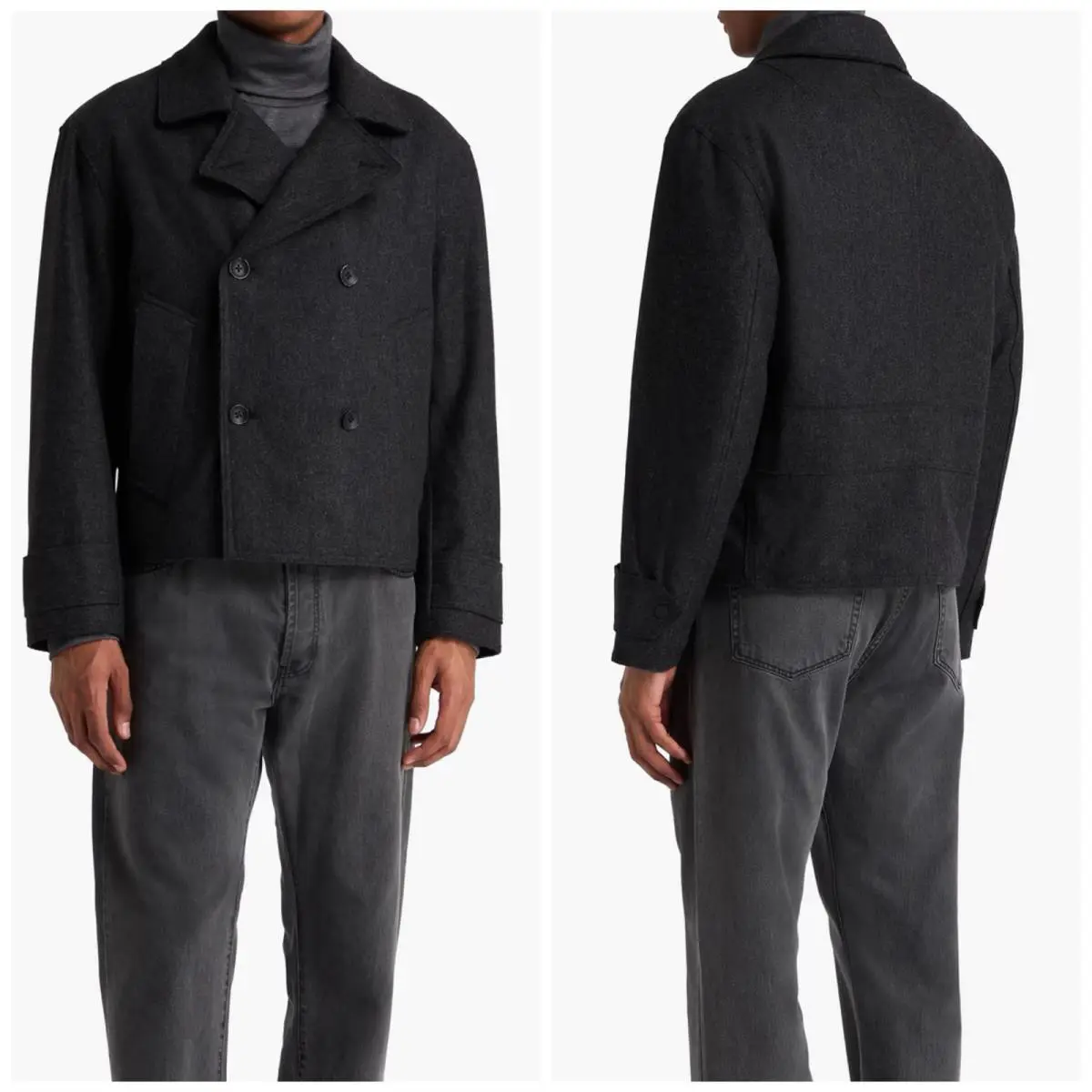 Rag Bone Eddy Wool Blend Jacket In Charcoal Size: Medium