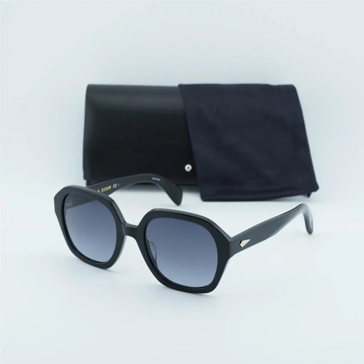 Rag Bone RNB1063/S 0807 9O Shiny Black/grey Gradient 53-21-140 Sunglasses