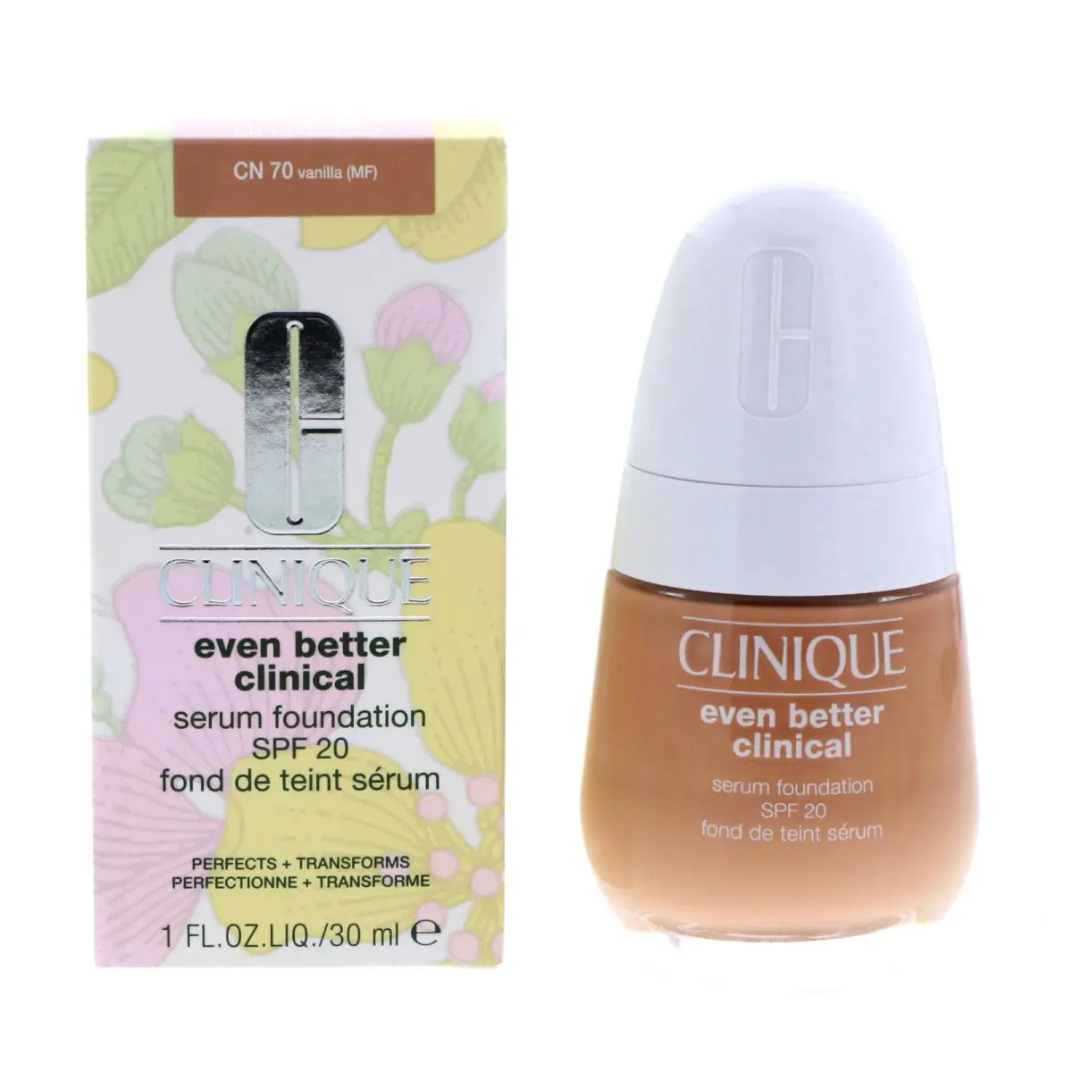 Clinique Even Better Clinical Serum Foundation SPF20 CN70 Vanilla 1 oz 2 Pack