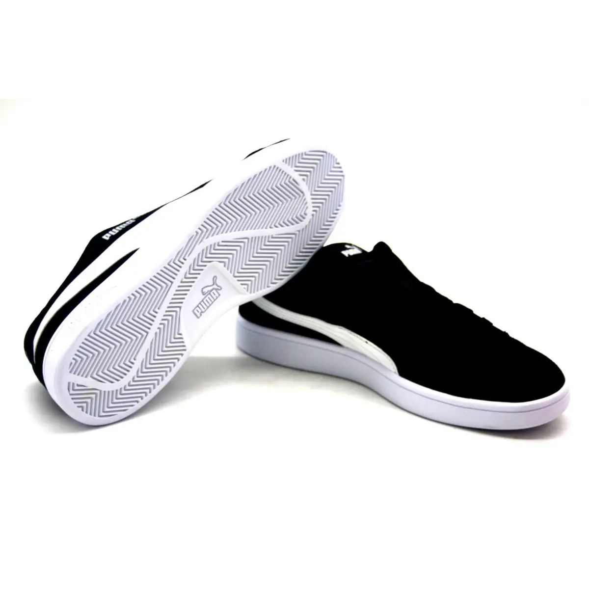 Puma shoes - PUMA Smash - Smash - 364989-01 - BLACK/WHITE/SILVER 6