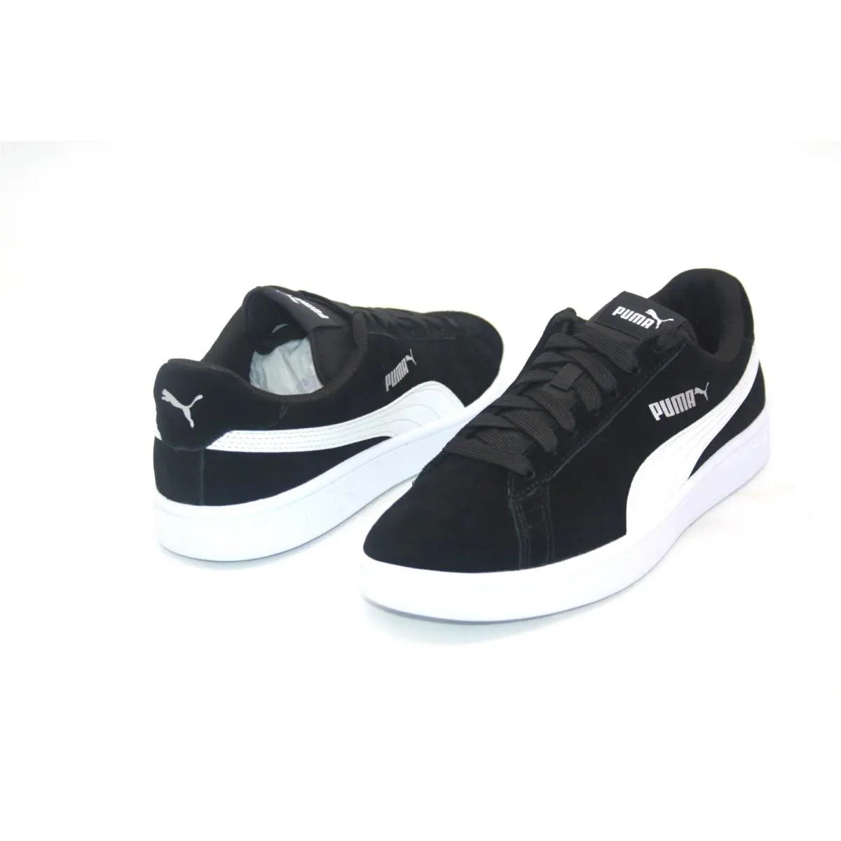 Puma shoes - PUMA Smash - Smash - 364989-01 - BLACK/WHITE/SILVER 11