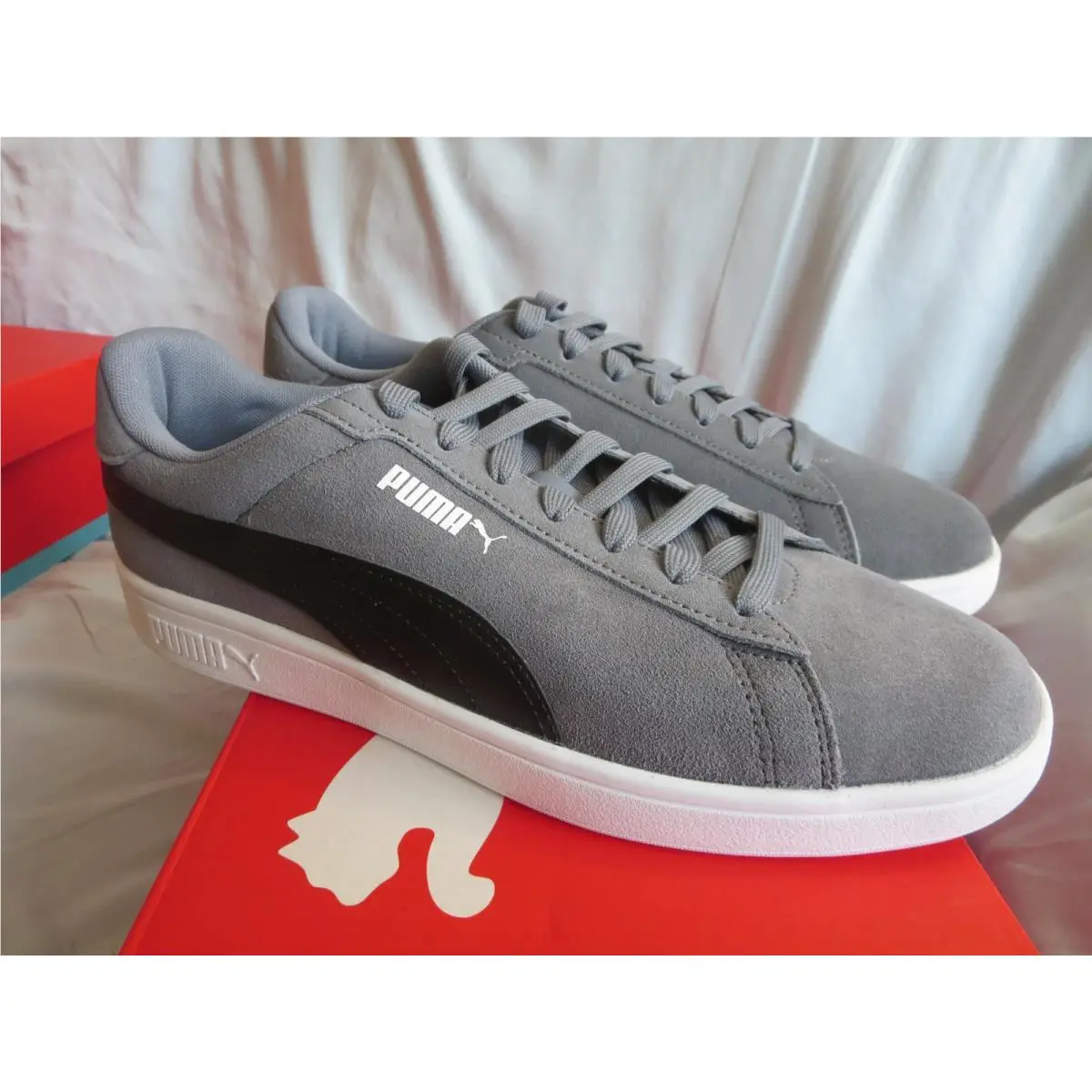 Smash 3.0 Lace Up Mens Grey Sneakers Casual Shoes 39098408 Size 11M by Puma