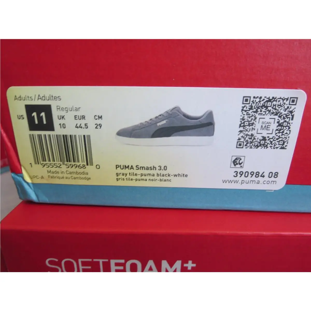 Puma shoes - PUMA Smash - Smash - 390984-08 - Gray (UPC: 195552599642) 6