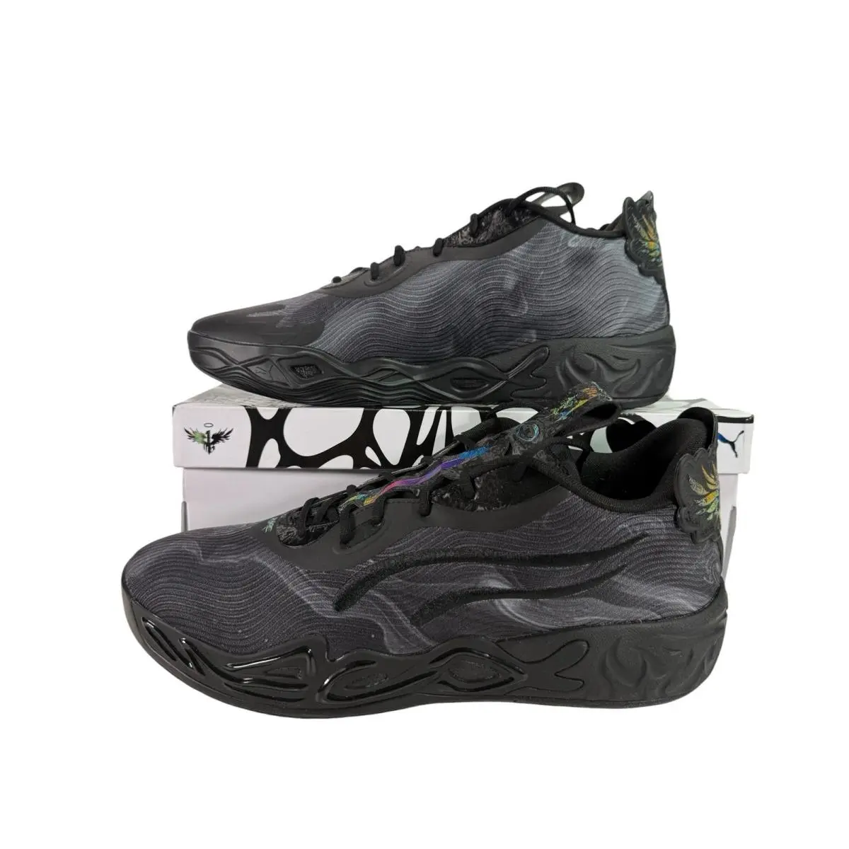 Puma shoes - PUMA  X Lamelo Ball Mb.04 Lo Team Basketball - 312174-01 - Black (UPC: 198551608315) 3