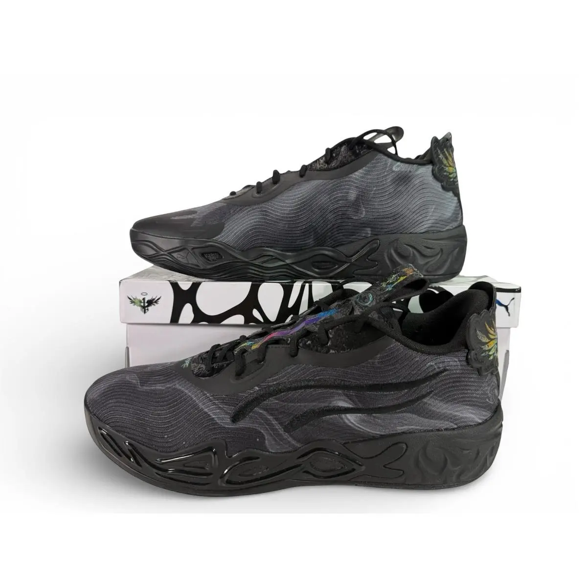 Puma shoes - PUMA  X Lamelo Ball Mb.04 Lo Team Basketball - 312174-01 - Black (UPC: 198551608315) 2
