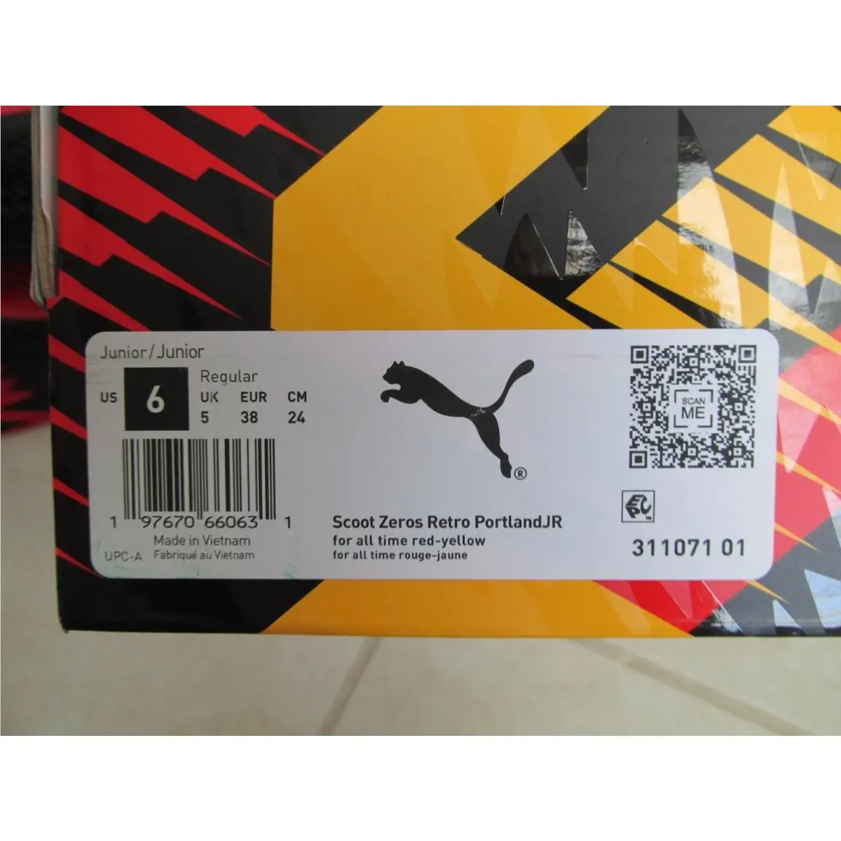 Puma shoes - Puma Scoot Zeros Retro Portland Basketball  Youth - 31107101 311071 - Red (UPC: 197670660631) 4