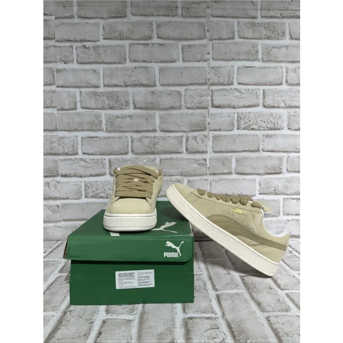 Puma Suede Xl Lace Up Women’s Beige Suede Sneakers 39764805 05 Sz 10