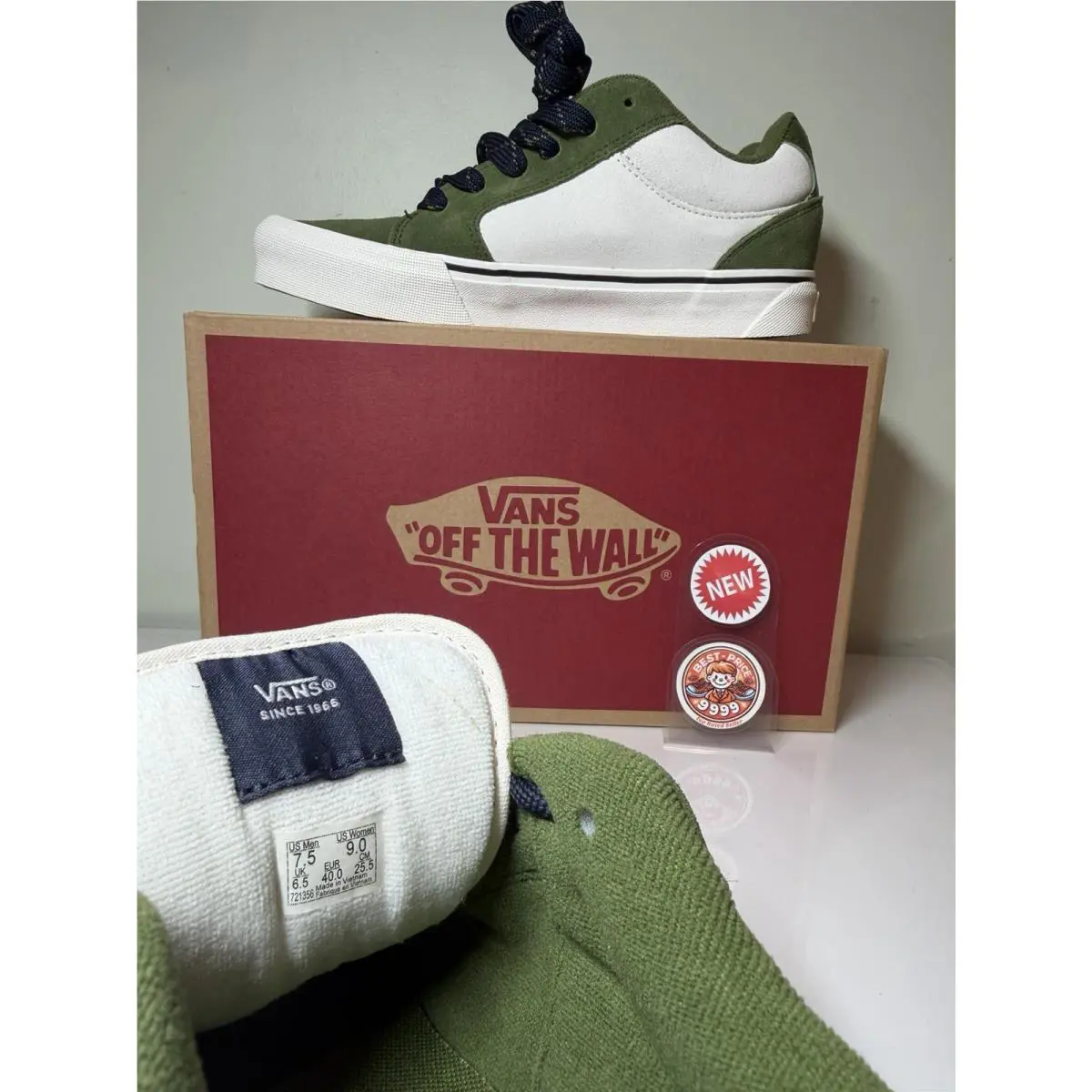 Vans shoes - VN000CZWVON - VN000CZWVON - Green/ White 10