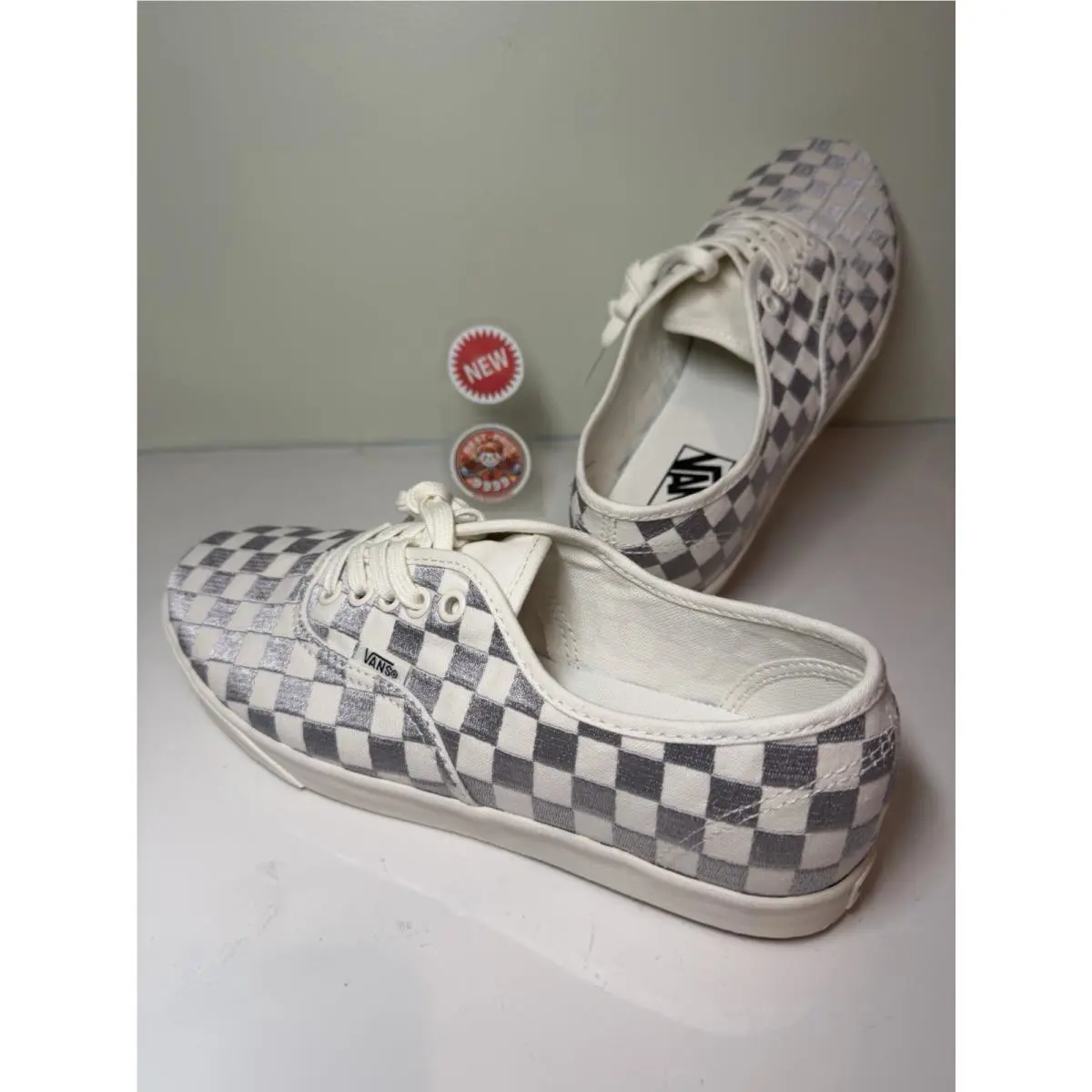 Vans shoes - VN000D047VF - Embroidered Check Lunar - Gray/ White 1